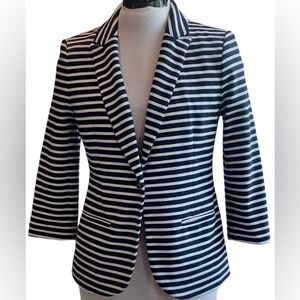 Pretty Little Liars by Aéropostale White and Blue Striped Blazer Fully L…
